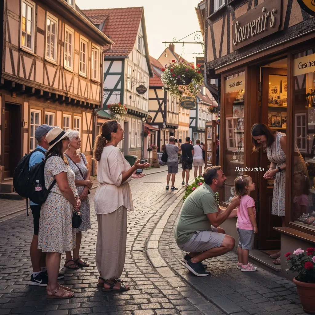 Ein Einheimischer, der freundlich mit einem Besucher spricht und hilfreiche Tipps gibt.